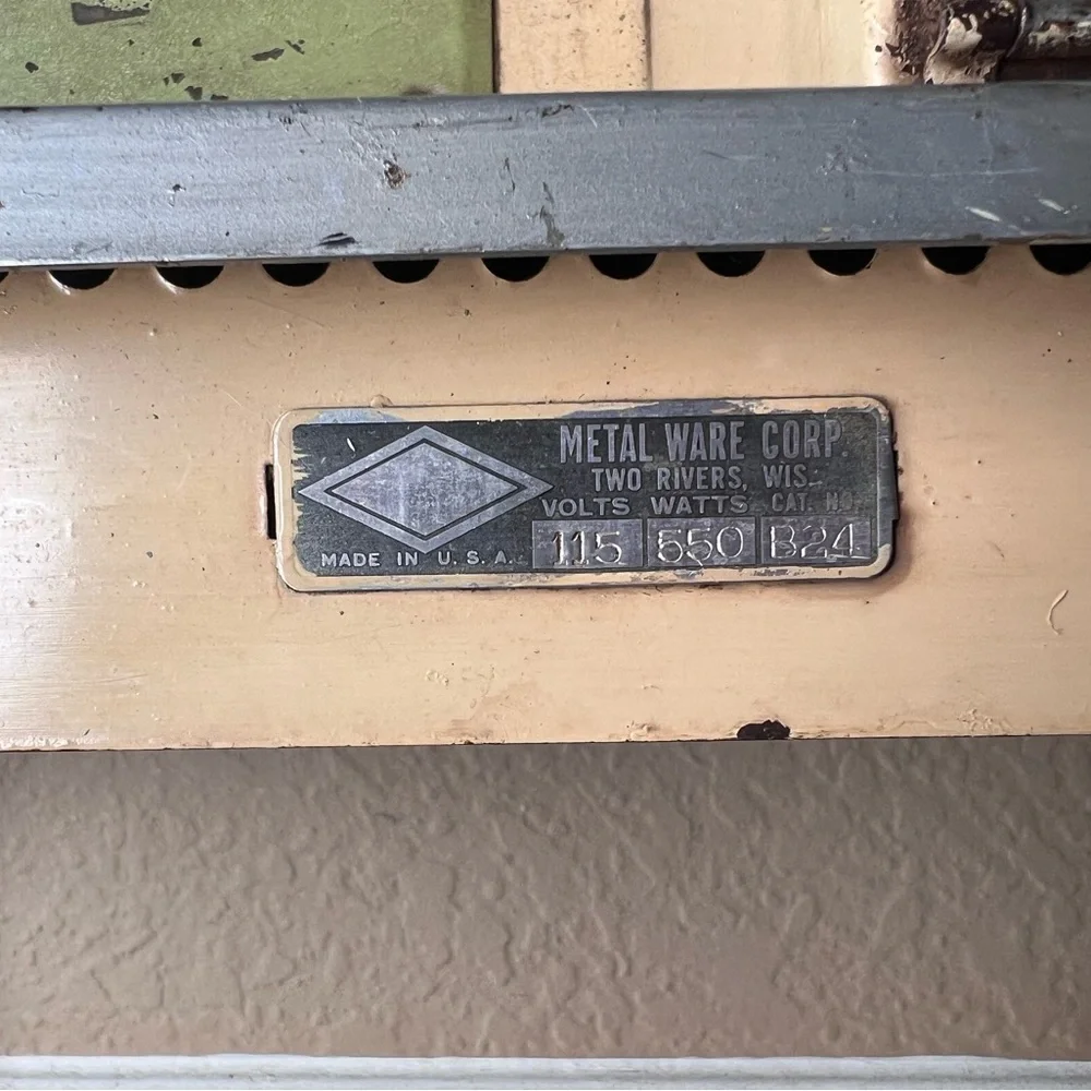 Vintage 1930's Empire B-24 Toy Oven, Metal Ware Corp., Easy Bake Stove, Collecti